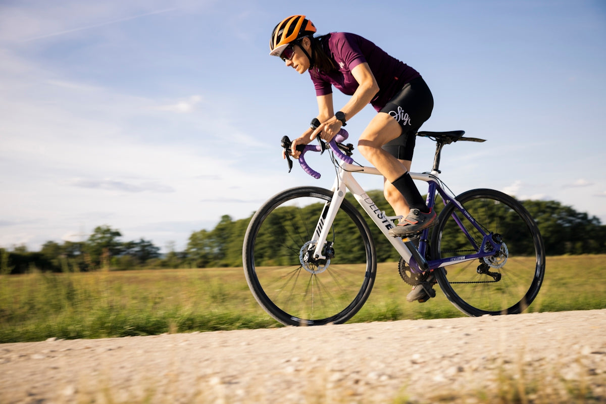 a person riding a bike
