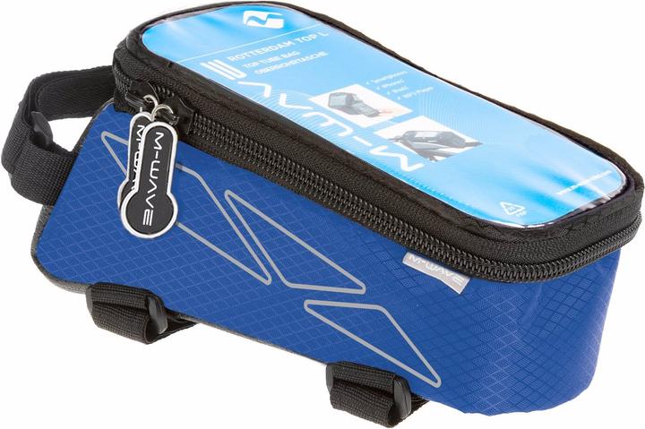 Bolsa de cuadro M-Wave Rotterdam Top L negro/azul – vista lateral