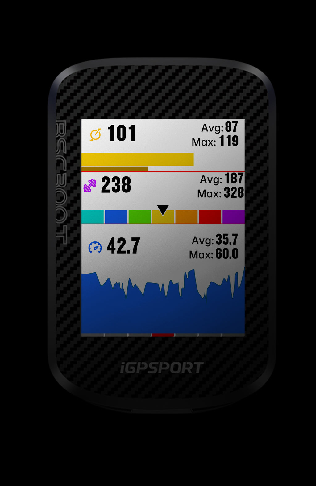 Ciclocomputador GPS iGPSPORT BSC300T negro – en uso