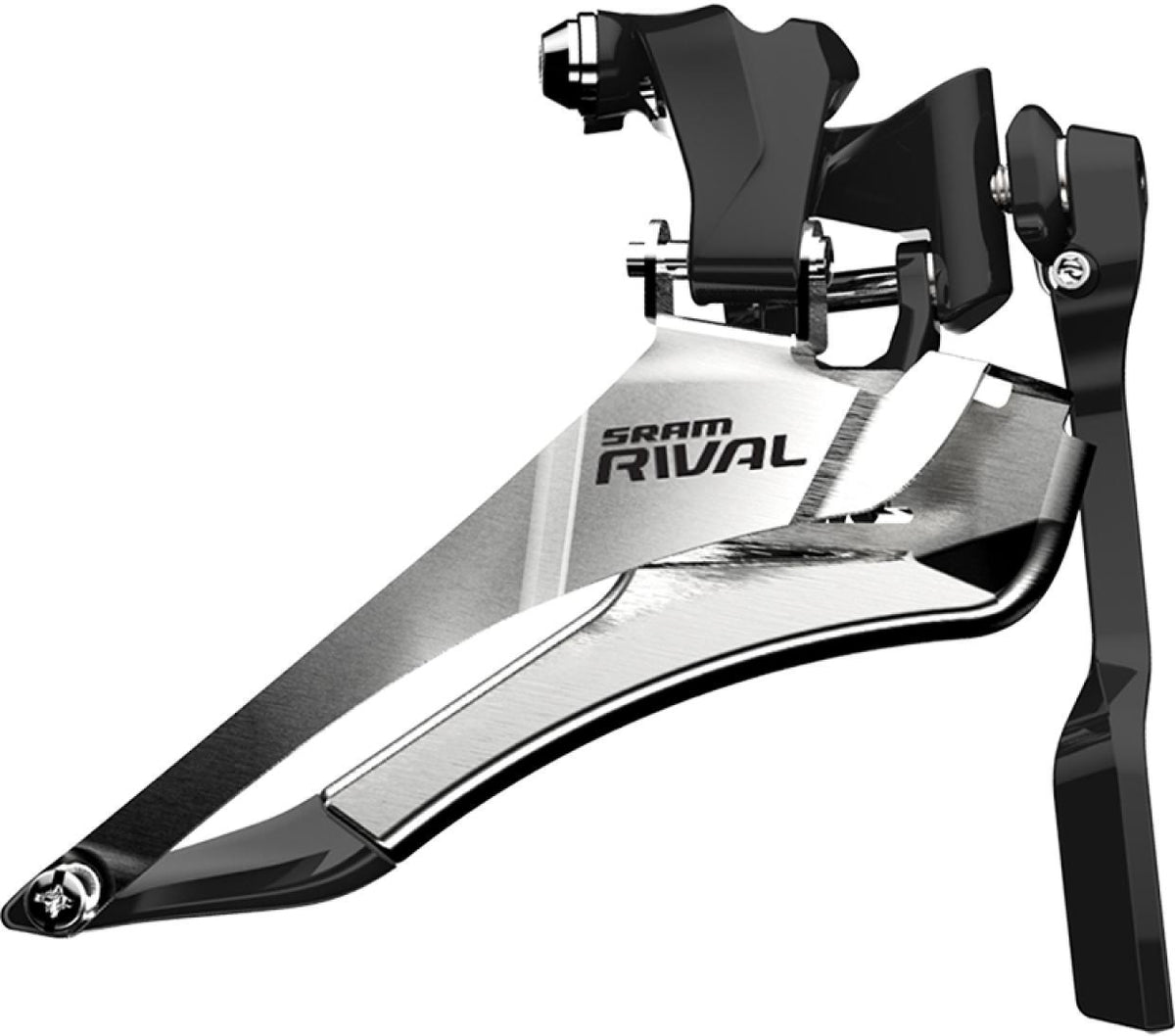 Desviador delantero SRAM Rival 22 Yaw de soldar con Chain Spotter negro – vista principal