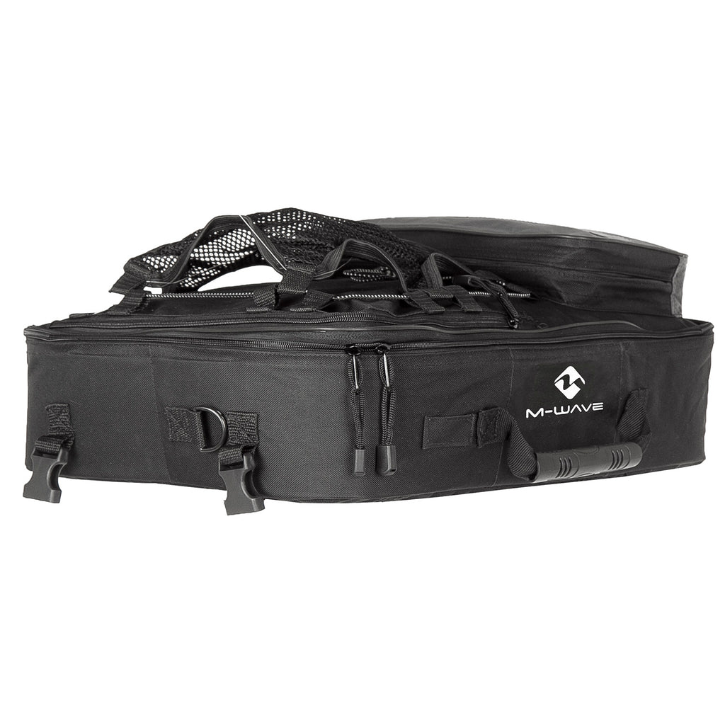 Alforjas M-Wave Amsterdam Triple negro/gris – vista lateral