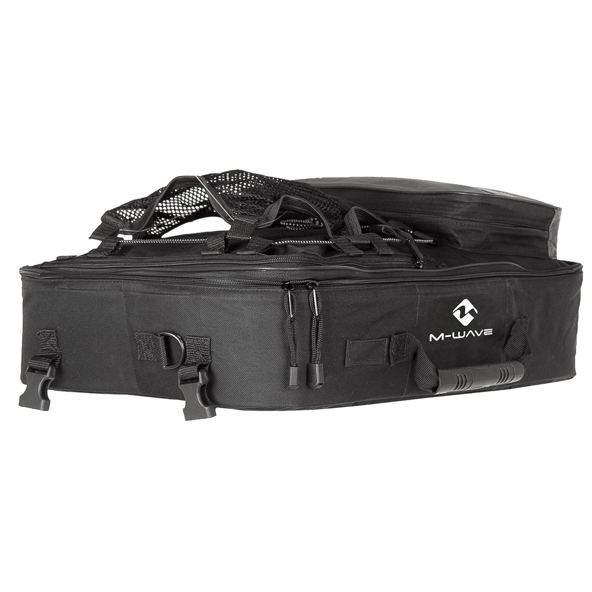 Alforjas M-Wave Amsterdam Triple negro/gris – vista lateral