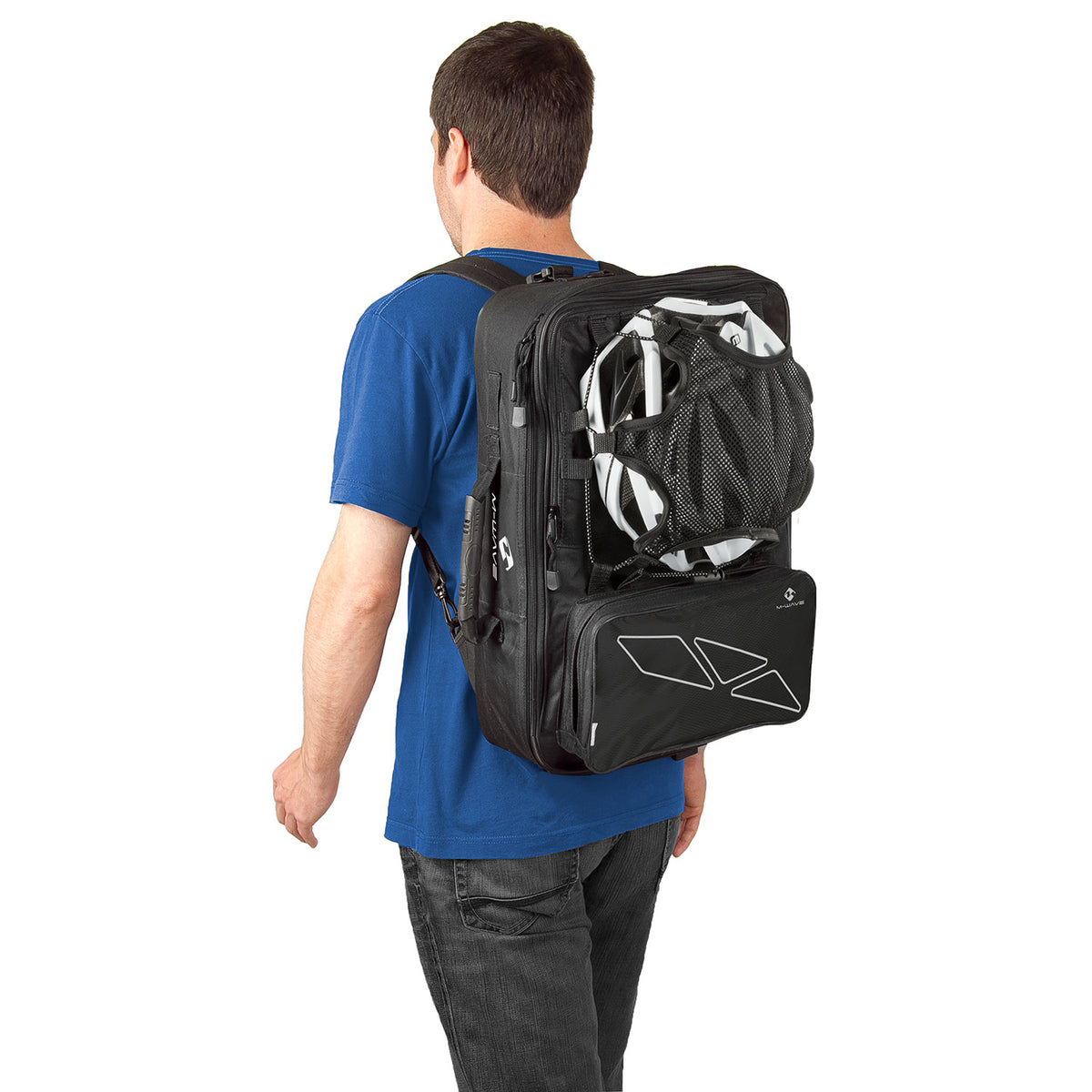 Alforjas M-Wave Amsterdam Triple negro/gris – detalle