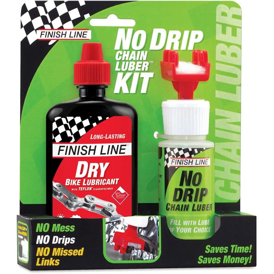 Aplicador de lubricante Finish Line No Drip kit con lubricante seco – vista general