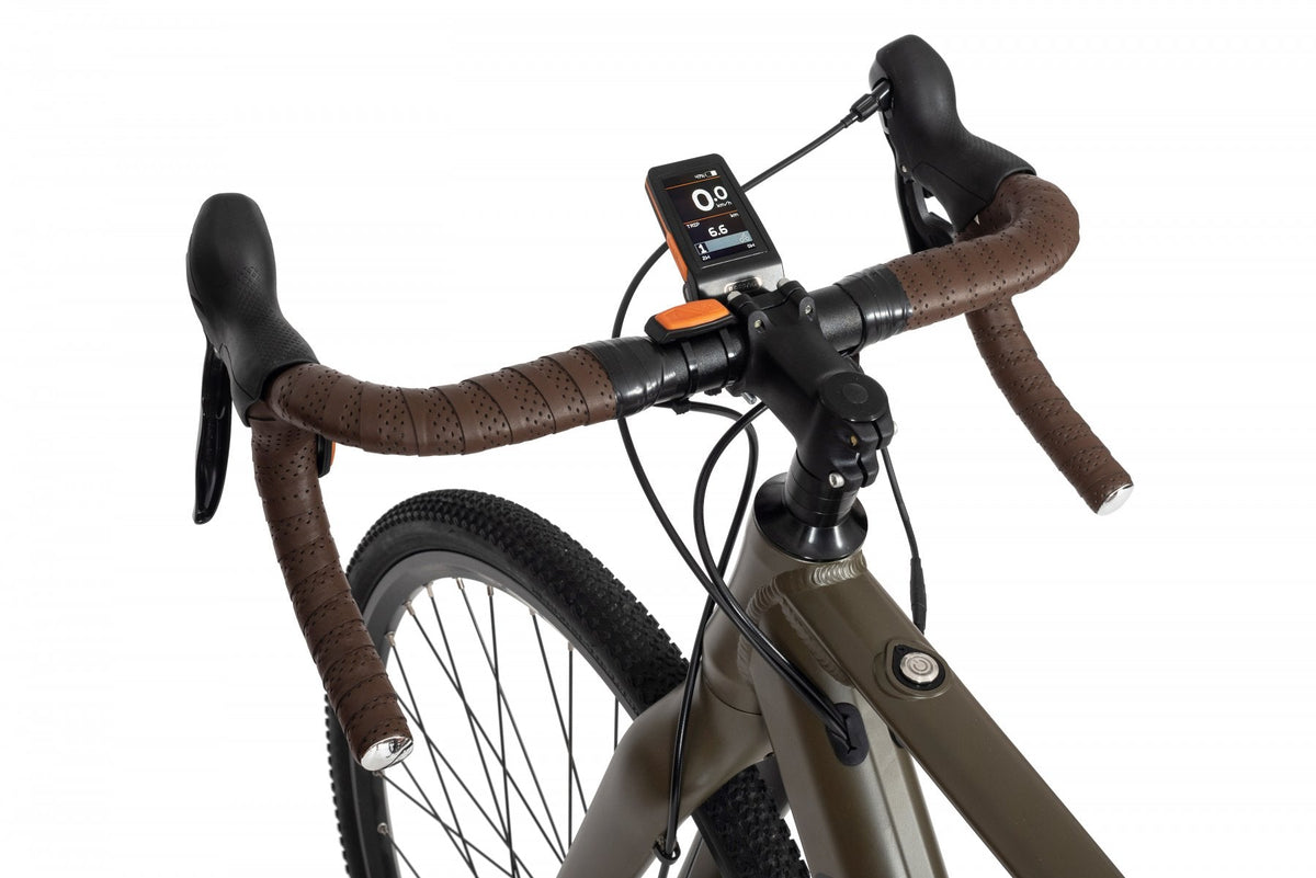 Bicicleta eléctrica gravel Ecobike Forest Arrow verde – detalle