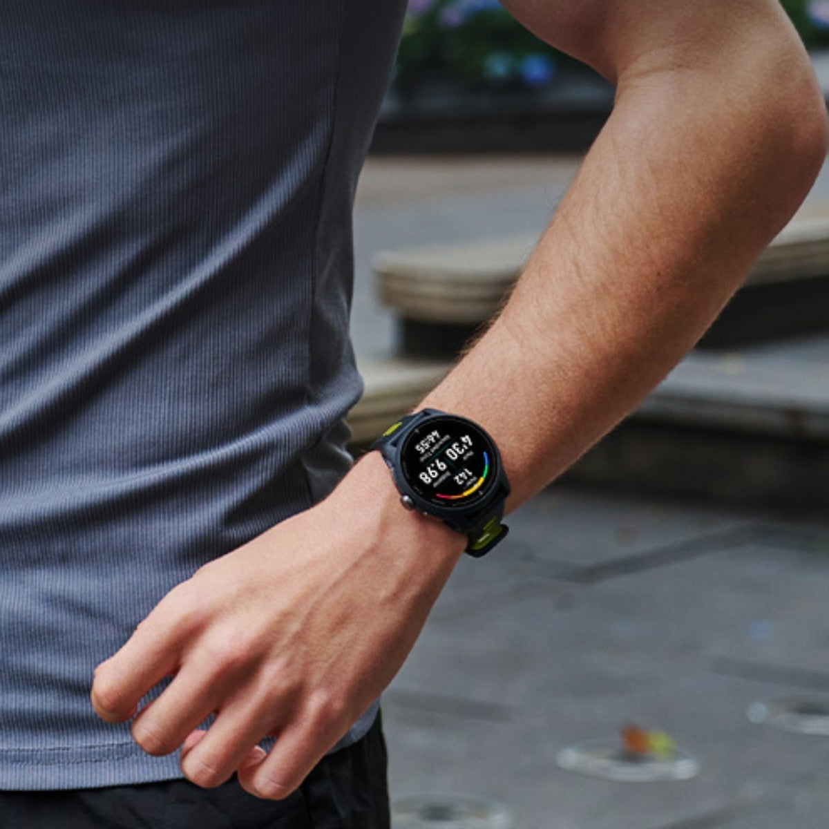 Reloj GPS iGPSPORT VeRun negro – en la muñeca