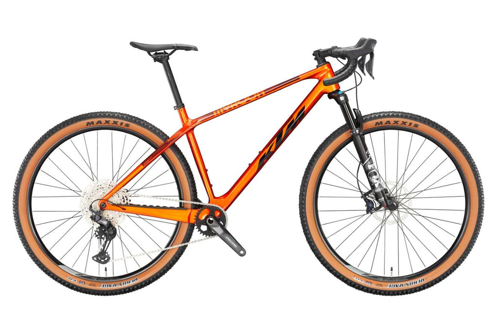Bicicleta gravel KTM X-Myroon Elite 2026 burnt orange – vista lateral
