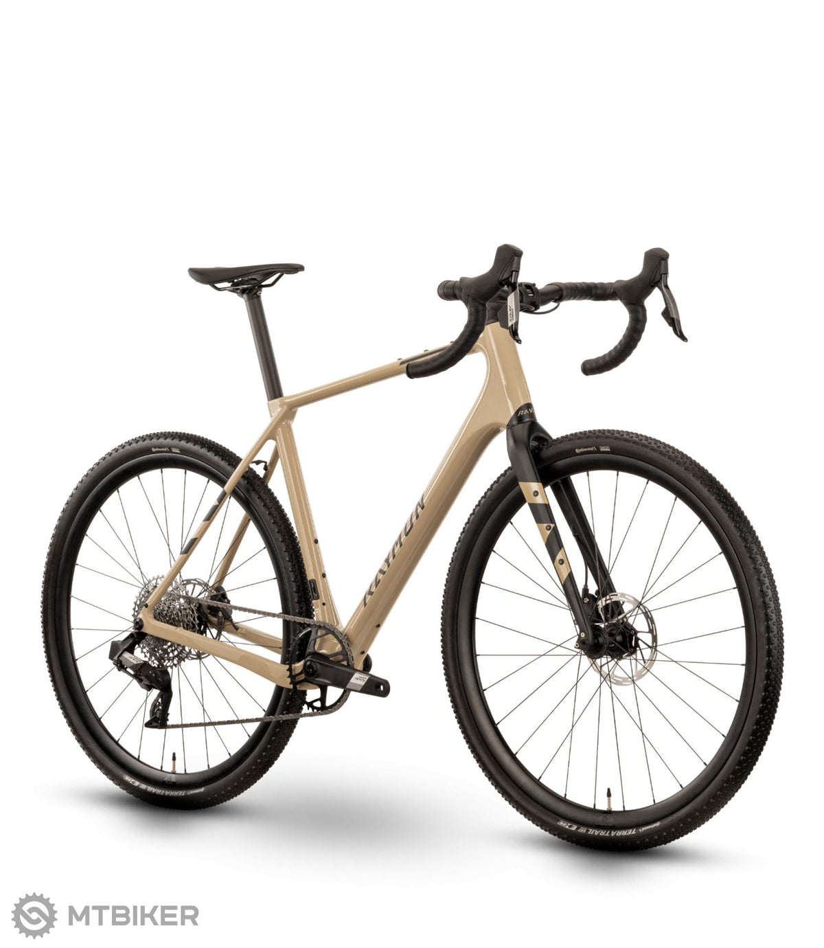 Bicicleta gravel Raymon Soreno Pro Apex AXS 2025 sand/black – detalle