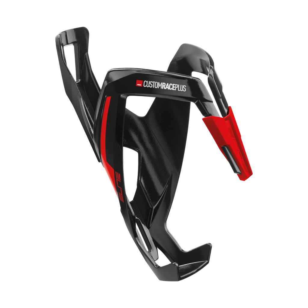 Portabidón Elite Custom Race Plus negro brillo/rojo – vista frontal