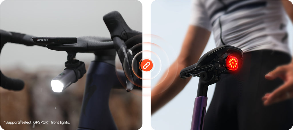 Luz trasera iGPSPORT TL50 negro – en uso