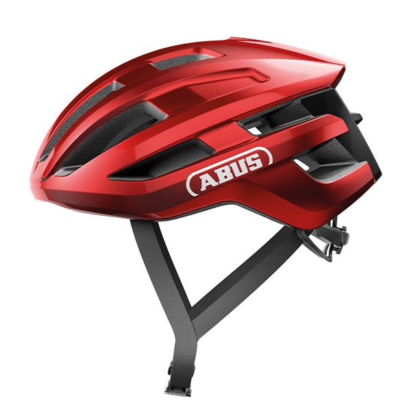 Casco ABUS PowerDome rojo – vista lateral