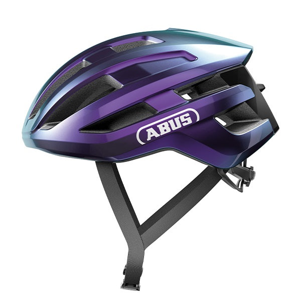 Casco ABUS PowerDome púrpura tornasolado – vista lateral