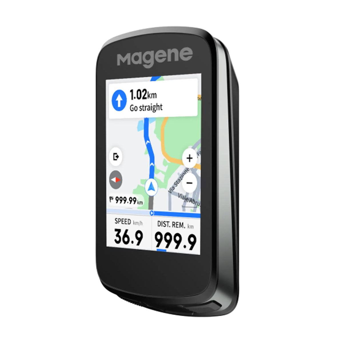 Ciclocomputador GPS Magene C606 V2 negro – vista lateral