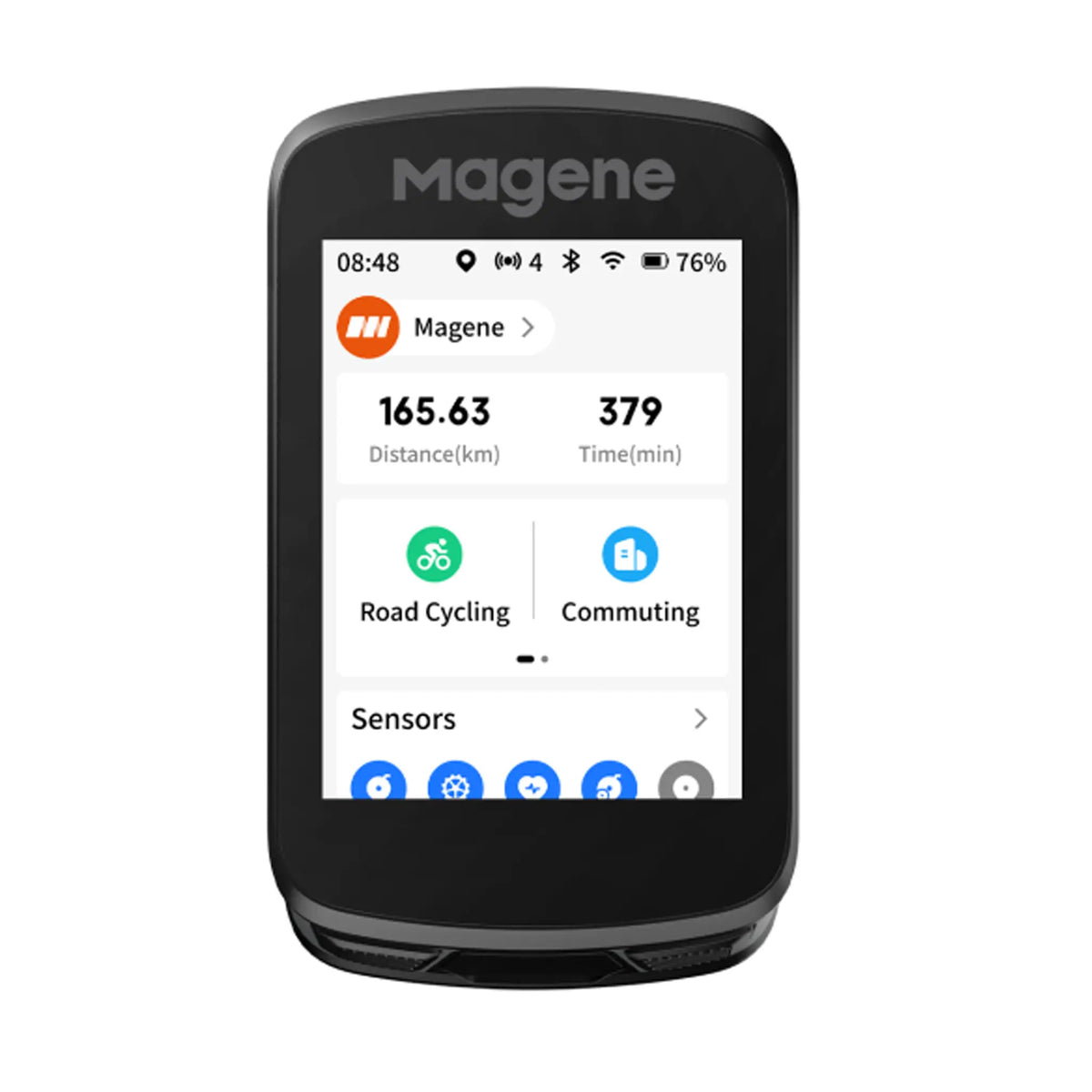 Ciclocomputador GPS Magene C606 V2 negro – vista frontal