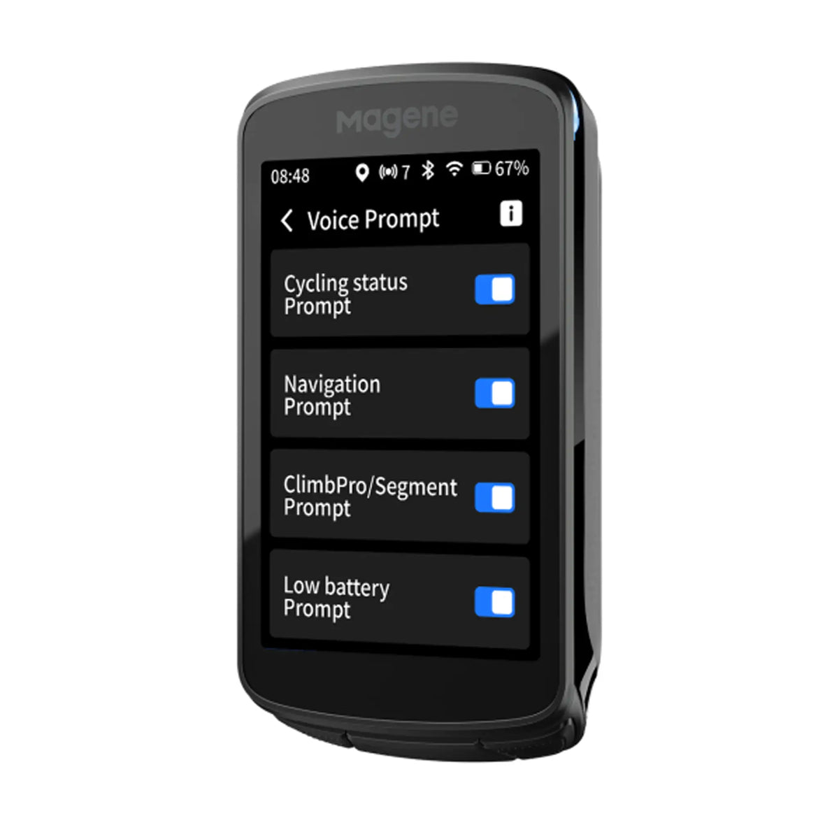 Ciclocomputador GPS Magene C706 negro – pantalla