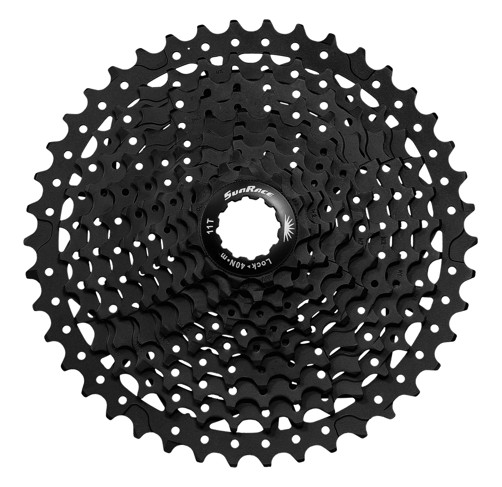 Cassette SunRace CSMS8 11-46 11 velocidades negro – Vista frontal