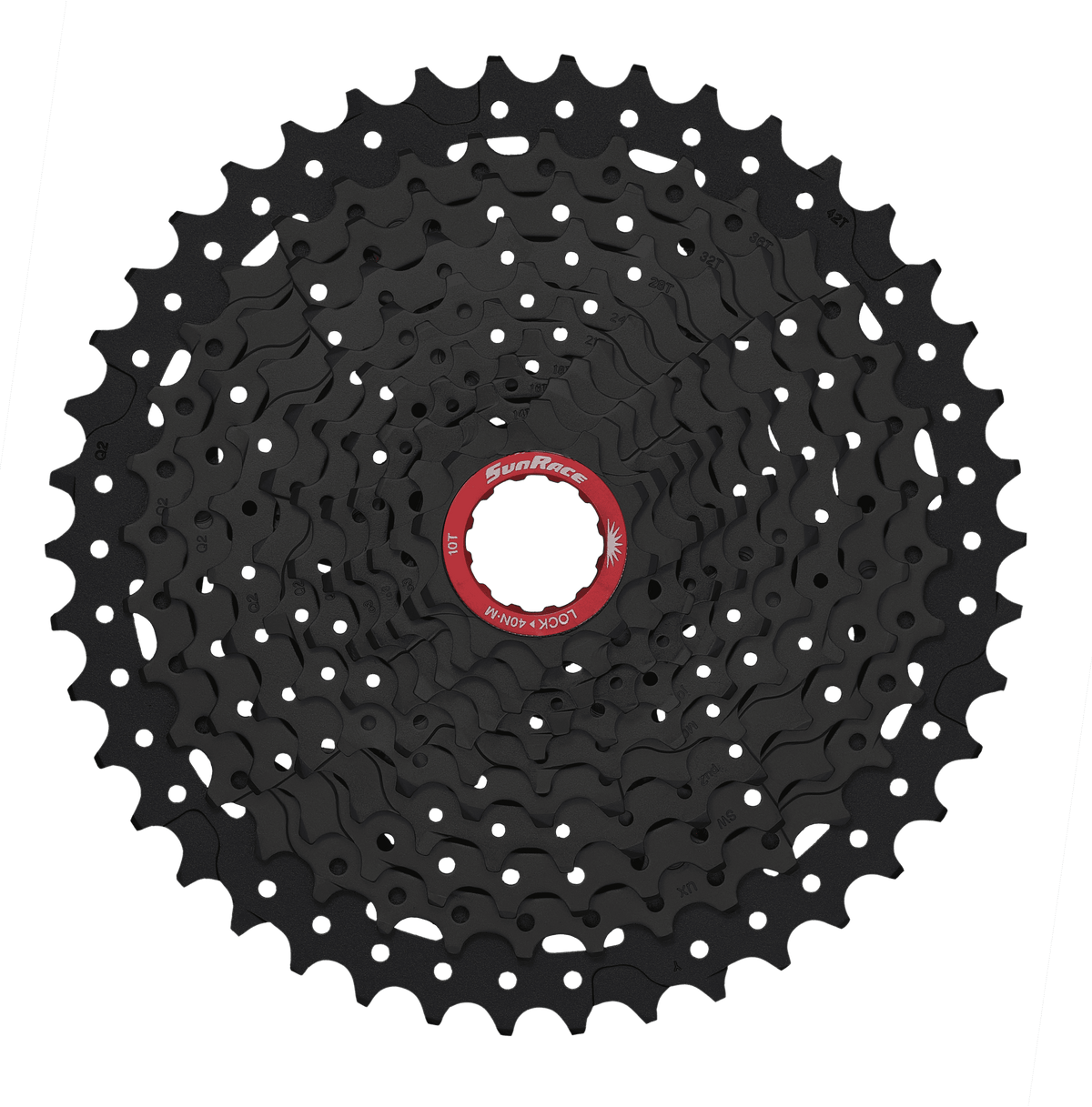 Cassette SunRace CSMX9X 10-42 11 velocidades (SRAM XD) negro – Vista general