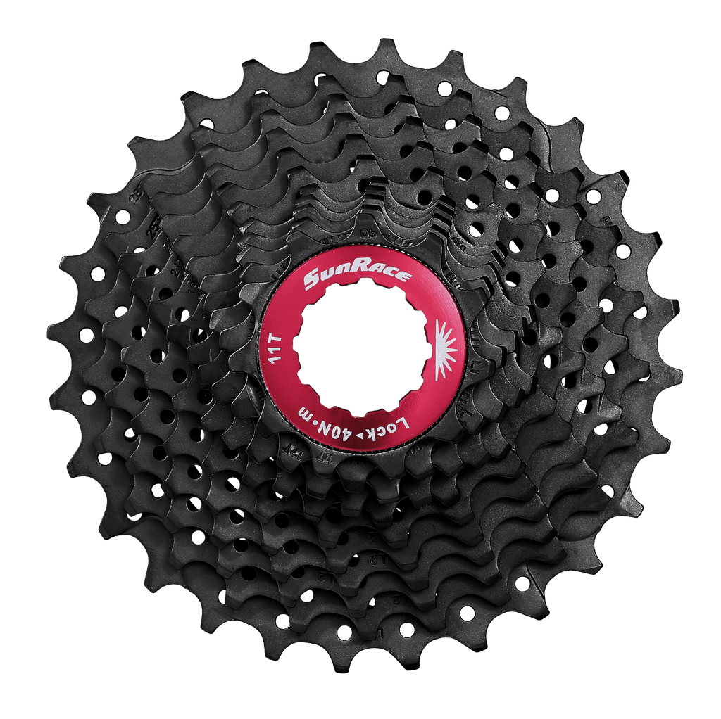 Cassette SunRace CSRX1 11-32 11 velocidades negro – Vista frontal
