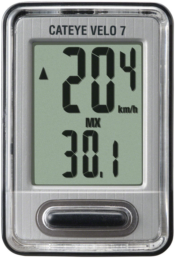 Ciclocomputador CatEye Velo 7 CC-VL520 negro – vista frontal