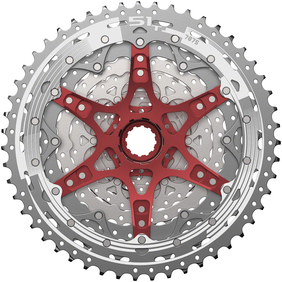 Cassette SunRace CSMZ903 11-51 12 velocidades plateado – Vista lateral