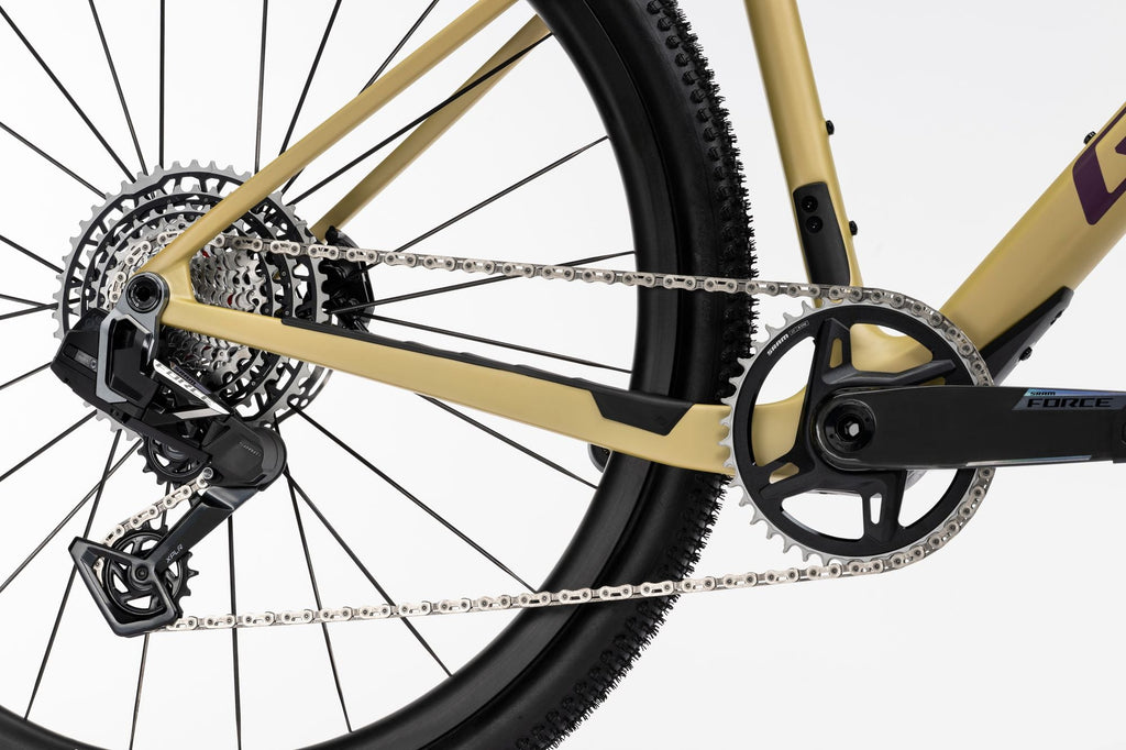 Bicicleta gravel Ghost Asket CF Ltd 2026 honey gold/berry blush – detalle