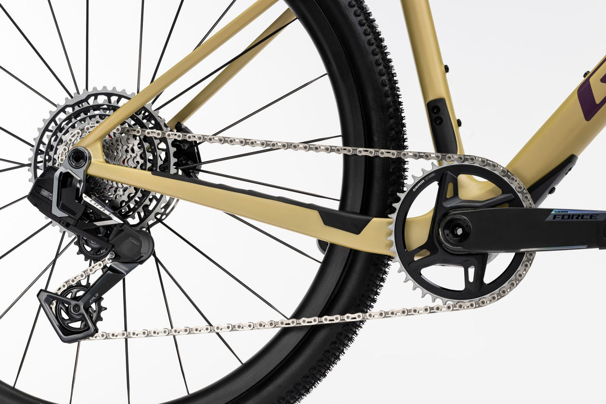 Bicicleta gravel Ghost Asket CF Ltd 2026 honey gold/berry blush – detalle