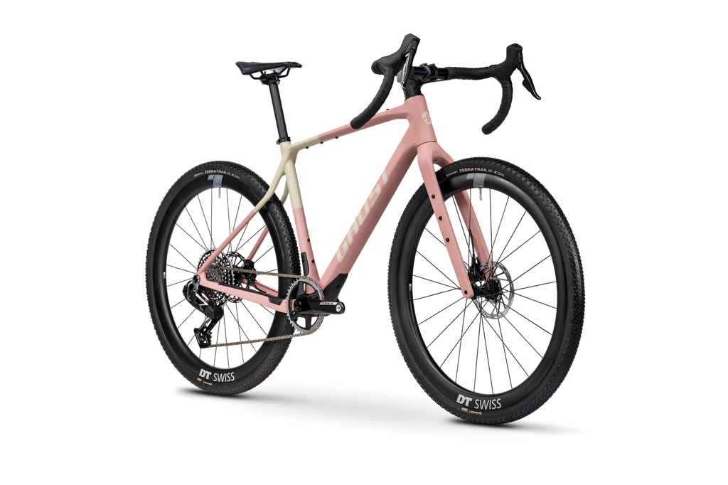 Bicicleta gravel Ghost Asket CF X 2026 rustic terracotta/sandy beige – vista en perspectiva