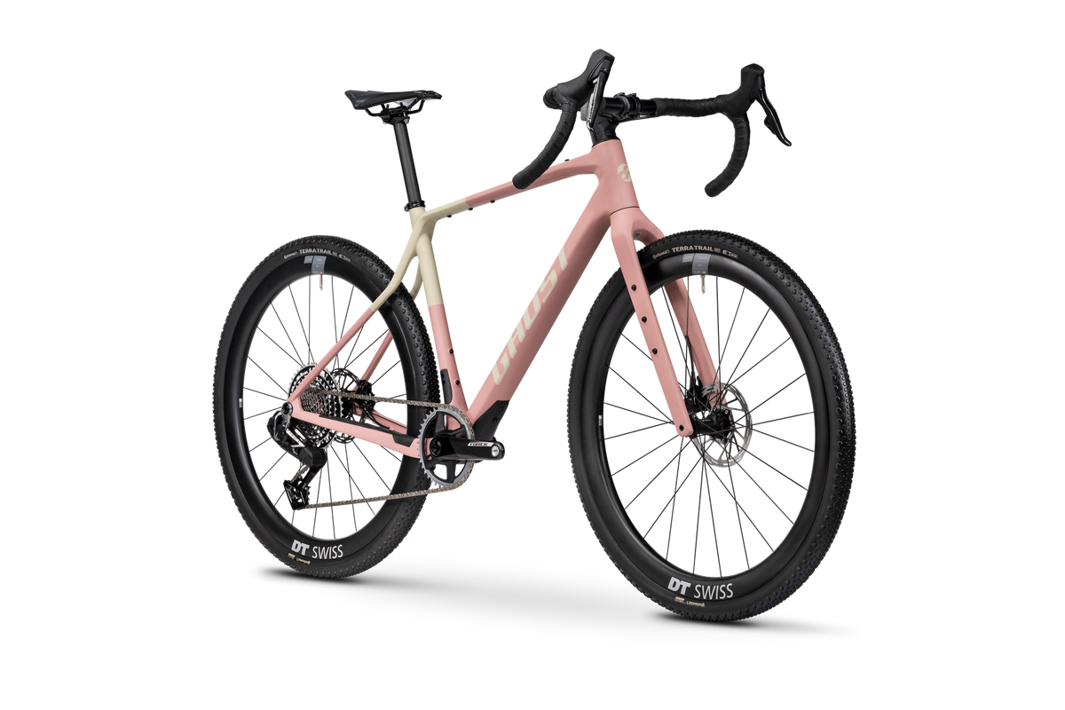 Bicicleta gravel Ghost Asket CF X 2026 rustic terracotta/sandy beige – vista en perspectiva