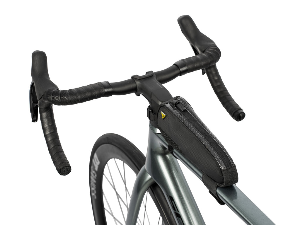 Bolsa de tubo superior Topeak FastFuel TriBag (talla M) negro – montada en la bici