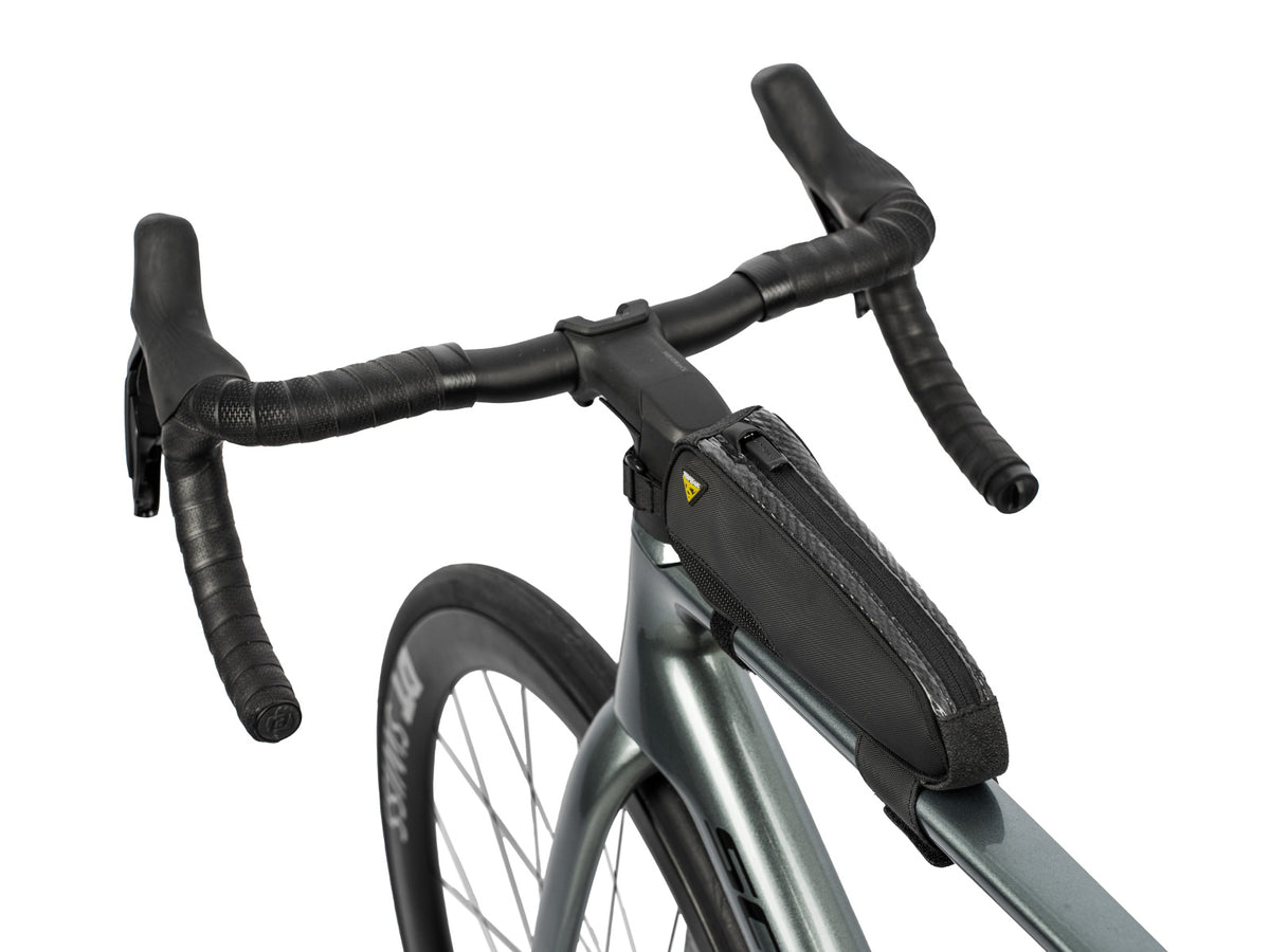 Bolsa de tubo superior Topeak FastFuel TriBag (talla M) negro – montada en la bici