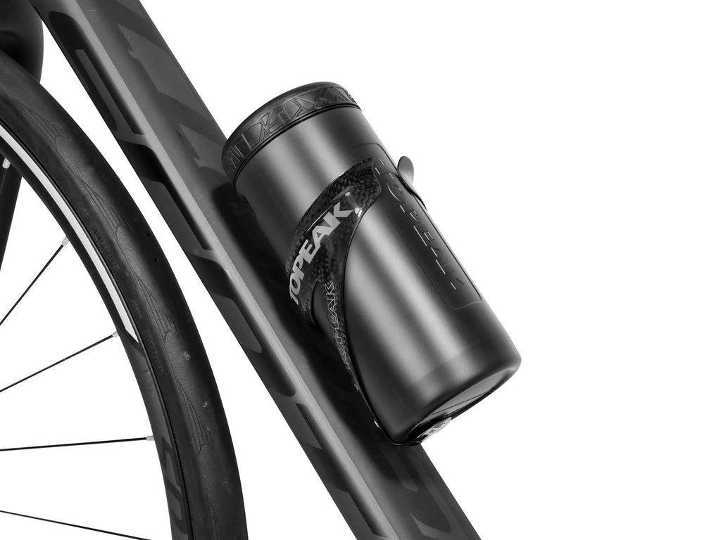 Bidón portaherramientas Topeak Escape Pod M negro – montado en la bici