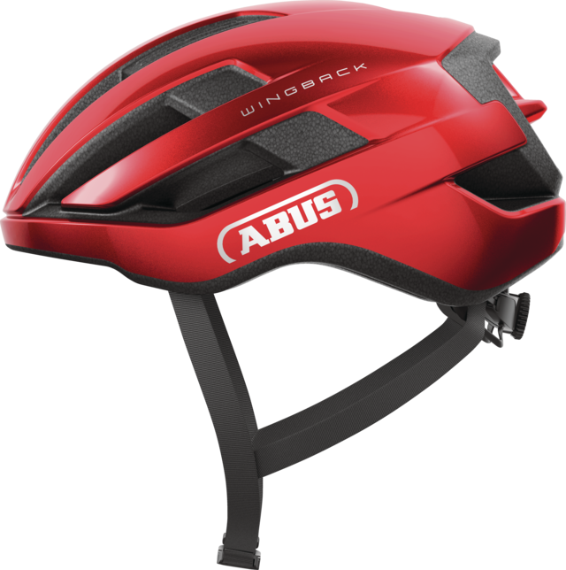 Casco ABUS WingBack rojo – vista lateral