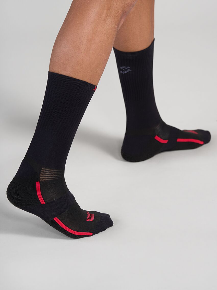 Calcetines Spiuk All Terrain Gravel largos negro – detalle