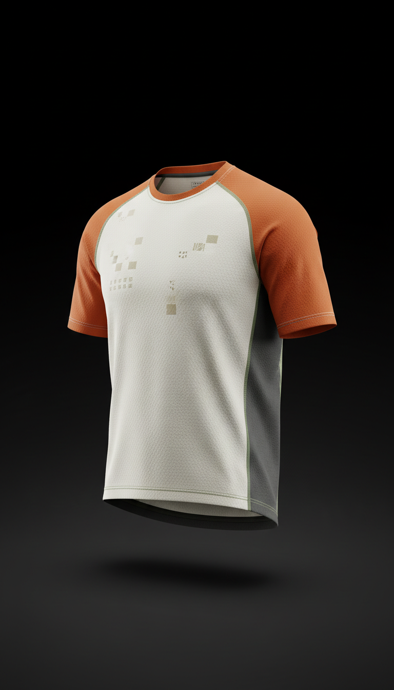 Maillot trail técnico blanco tiza