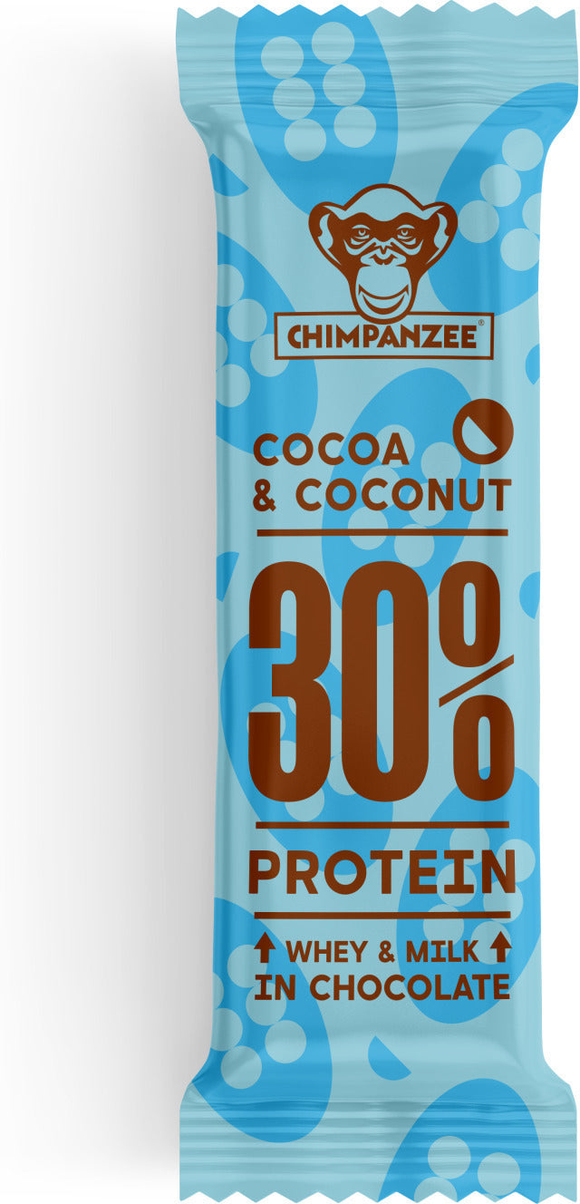 Chimpanzee Barrita Proteica 30% Cacao y Coco 50g (pack de 20)