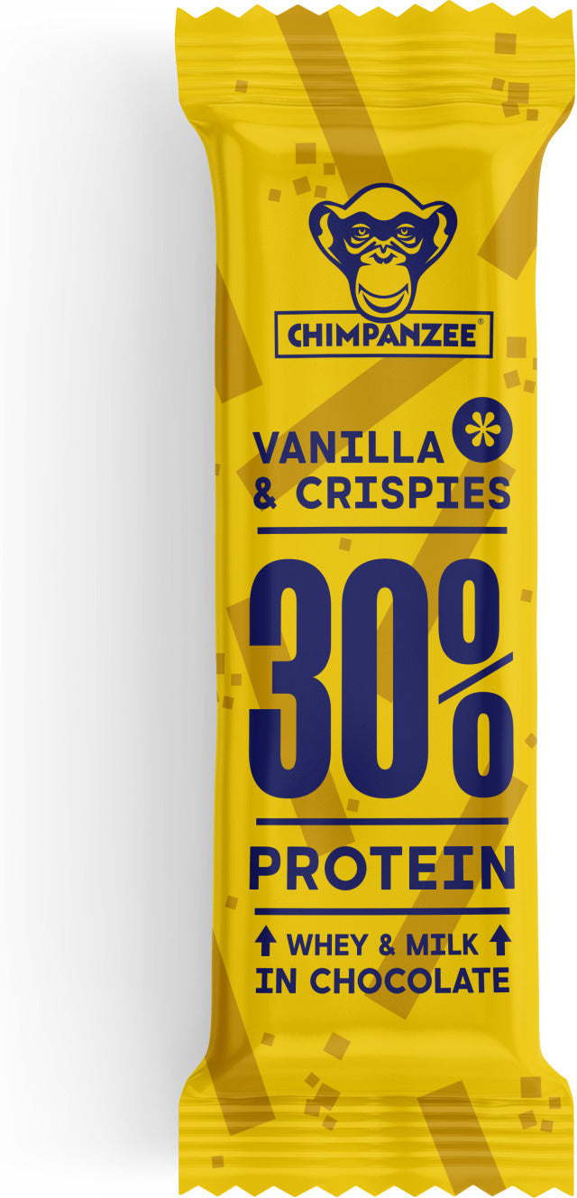 Chimpanzee Barrita Proteica 30% Vainilla y Crispies 50g (pack de 20)