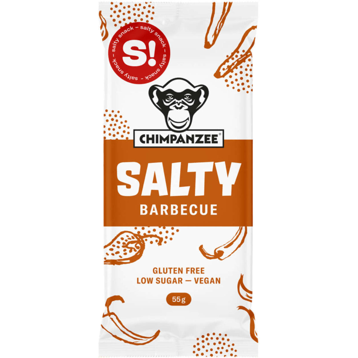Chimpanzee Salty Bar Barbacoa 55g (pack de 15)