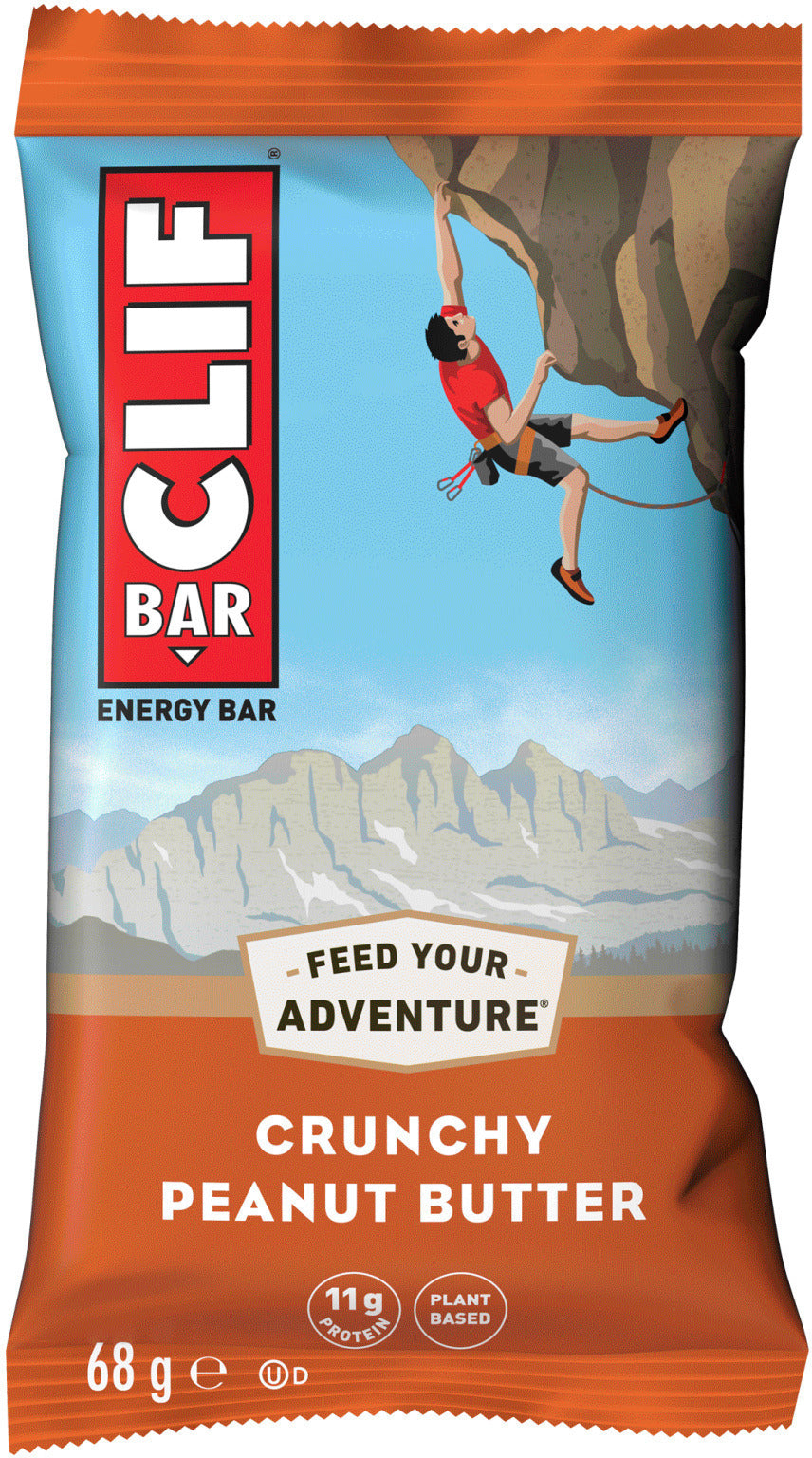 Clif Bar Mantequilla de Cacahuete Crujiente 68g (pack de 12)