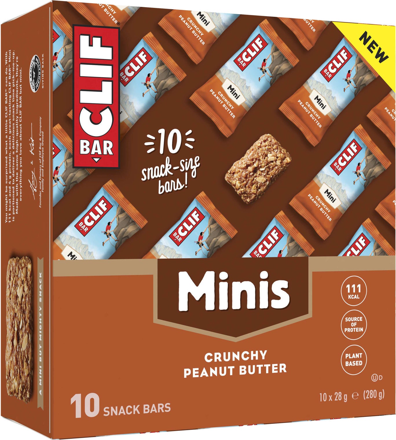 Clif Bar Mini Mantequilla de Cacahuete Crujiente 28g (pack de 10)