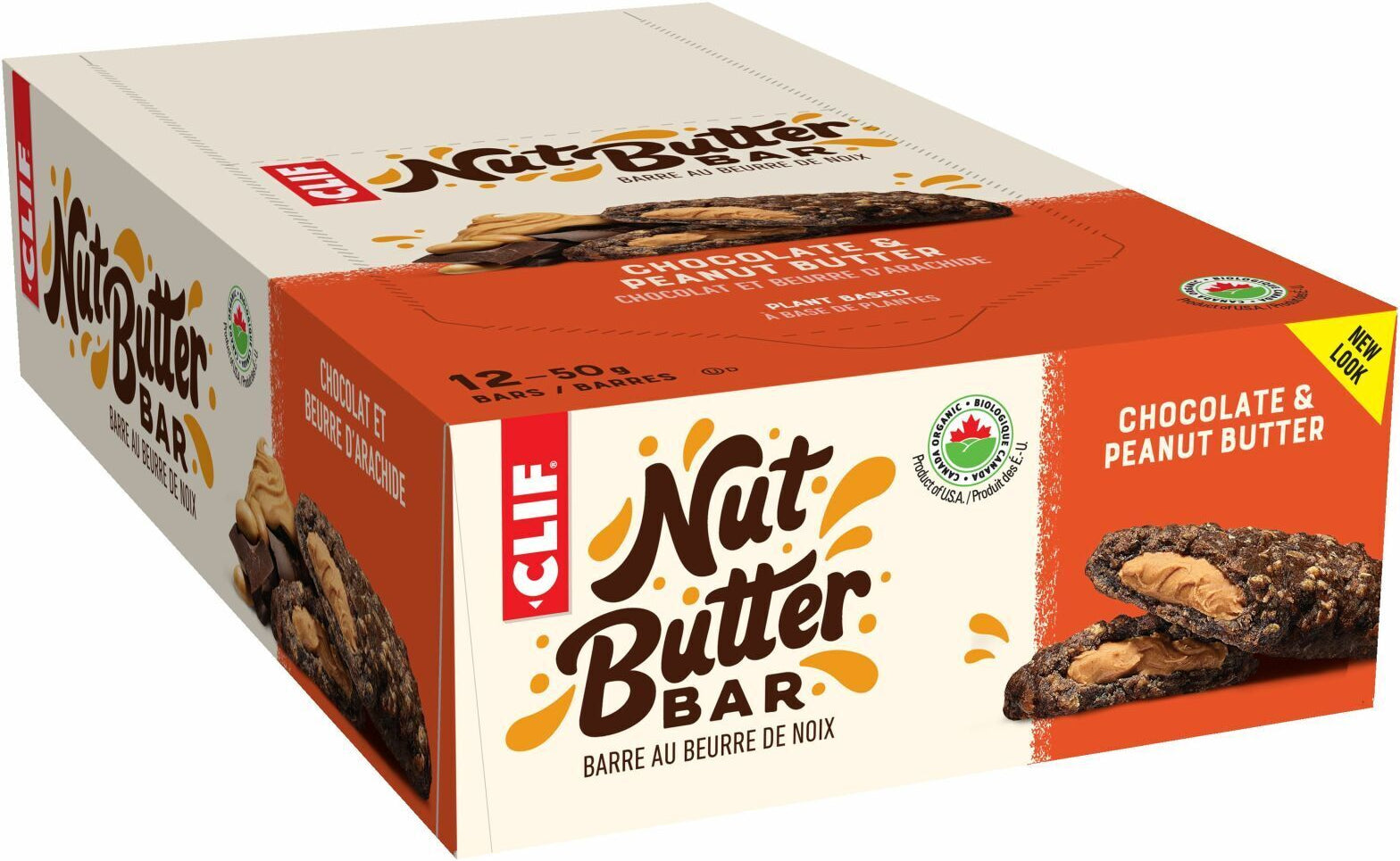 Clif Bar Nut Butter Chocolate y Cacahuete 50g (pack de 12)