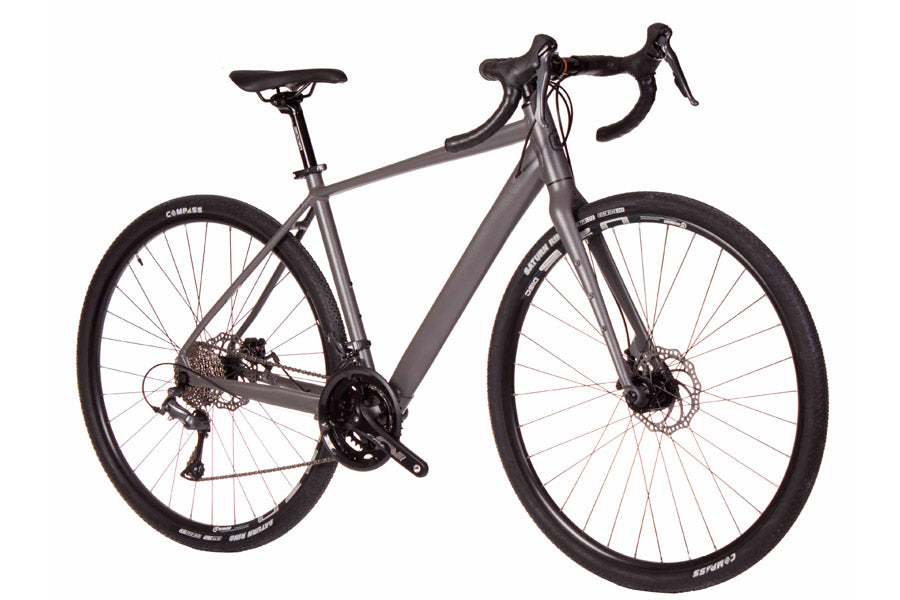 Bicicleta gravel Crest Split 16v gris sable – detalle