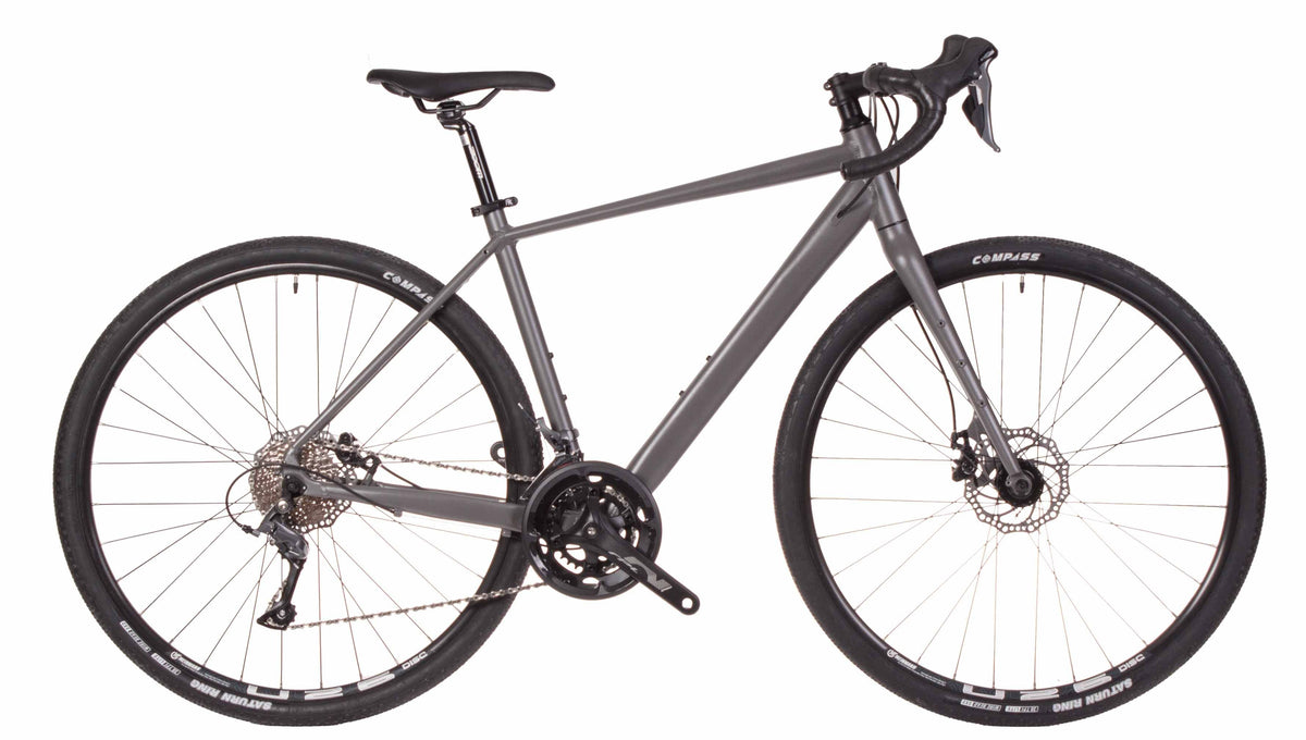 Bicicleta gravel Crest Split 16v gris sable – vista lateral