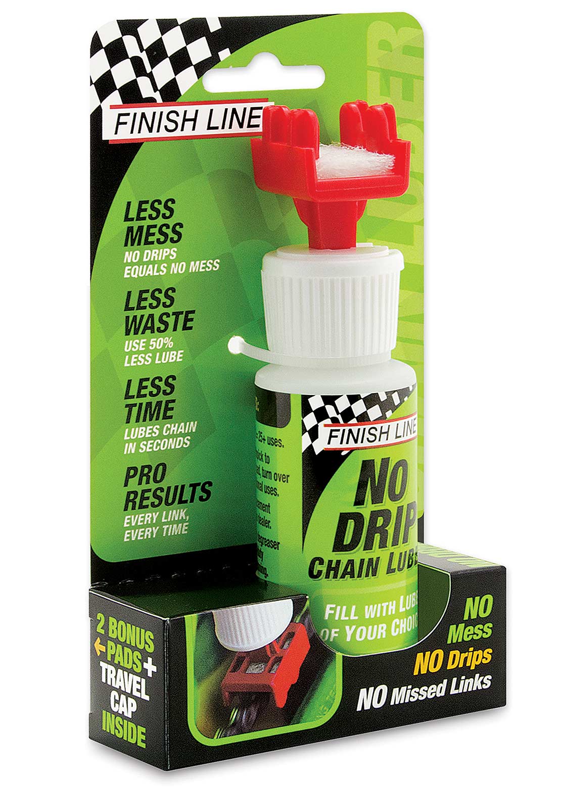 Aplicador de lubricante Finish Line No Drip – detalle del cabezal