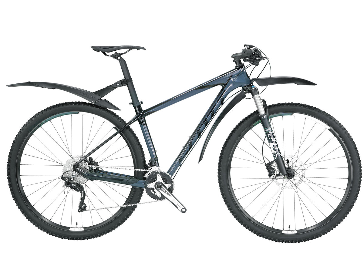 Guardabarros delantero Topeak DeFender FX 279er negro – juego FX/RX montado en la bici
