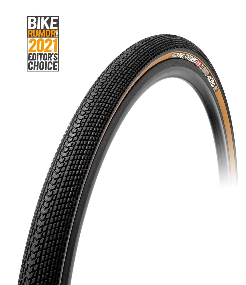 Tufo Gravel Speedero (TLR 375 TPI) negro / skinwall – vista lateral