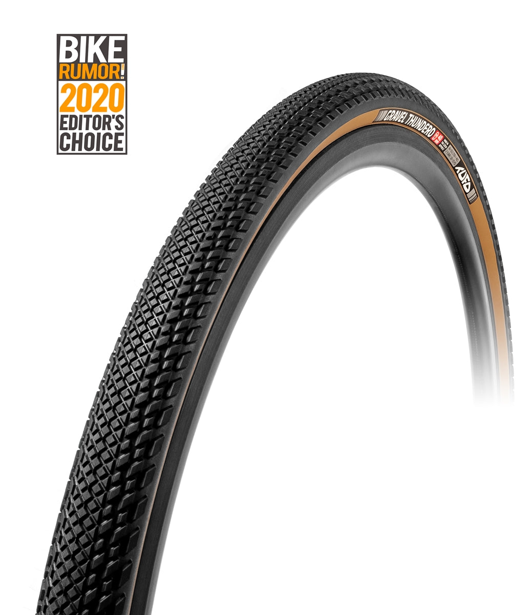 Tufo Gravel Thundero (TLR 375 TPI) negro / skinwall – vista lateral