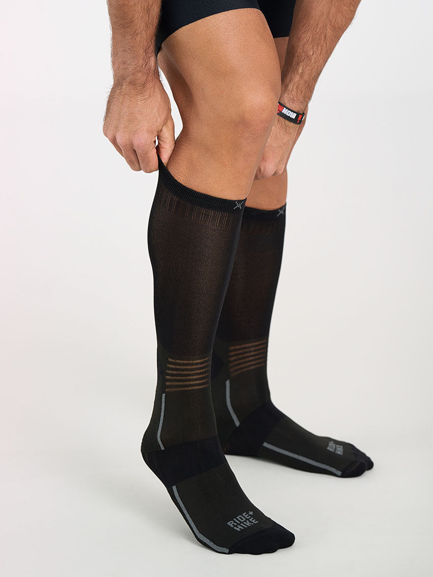 Calcetines Spiuk Gravel medio largo negro – detalle