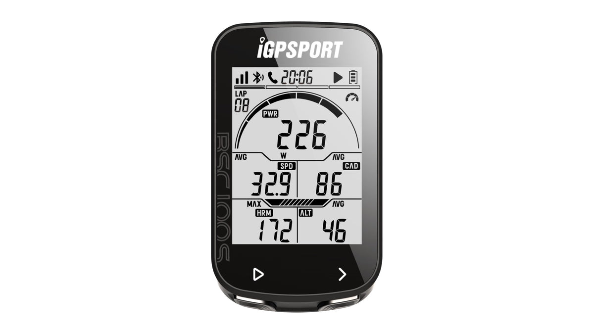 Ciclocomputador GPS iGPSPORT BSC100S negro – vista frontal