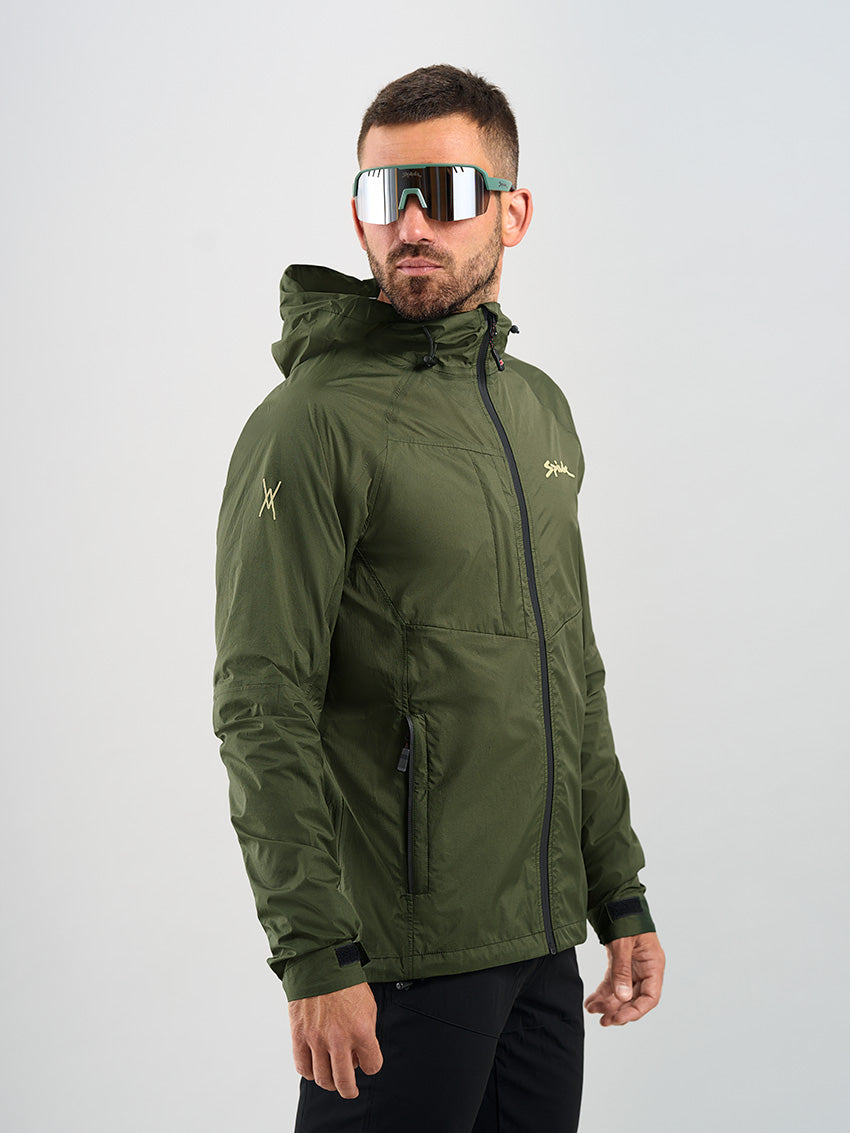 Chaqueta impermeable Spiuk All Terrain verde – vista 2