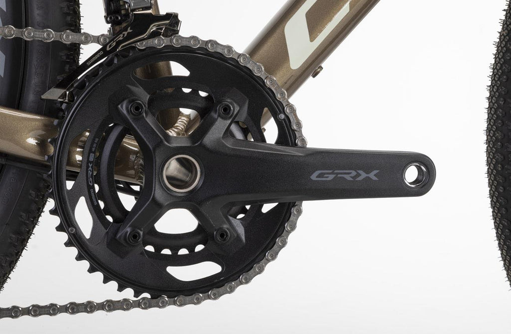Bicicleta gravel Conor Kalima GRX610 2x12 verde oliva – detalle